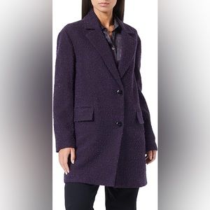 Sisley Wool Blend Coat purple size 8